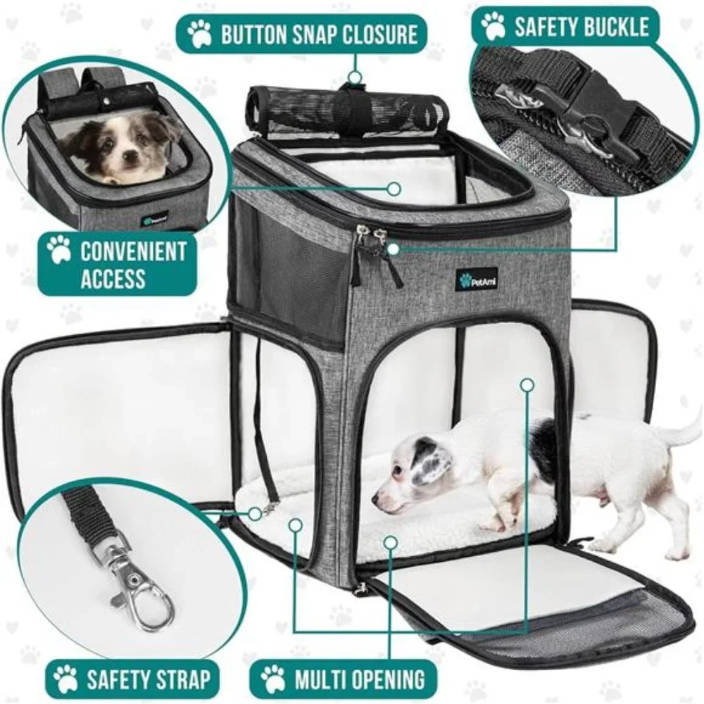 Dog Backpack Carrier,Airline Approved Cat Backpacks for Carrying Small LargeCats